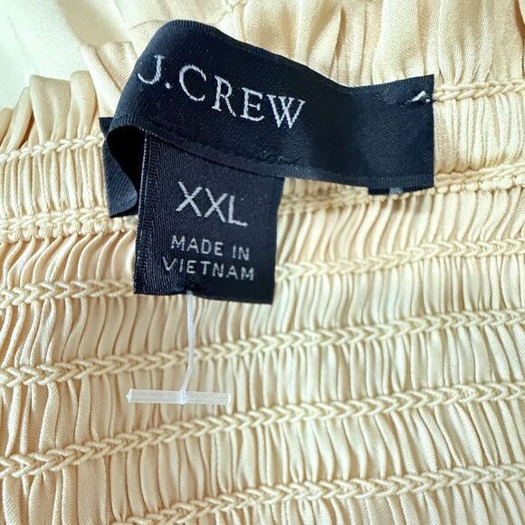 J. Crew Gold Ruched Cropped Blouse - Picture 5 of 7